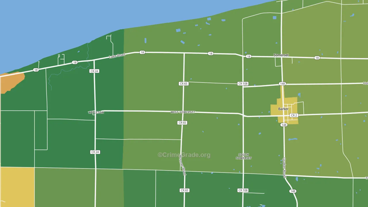 West Somerset, NY Map of Drug-Related Crime Rates