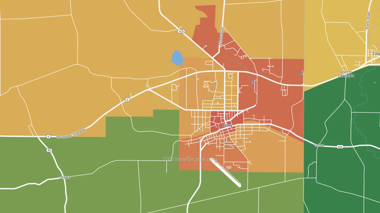 West Spring Creek, PA Map of Drug-Related Crime Rates