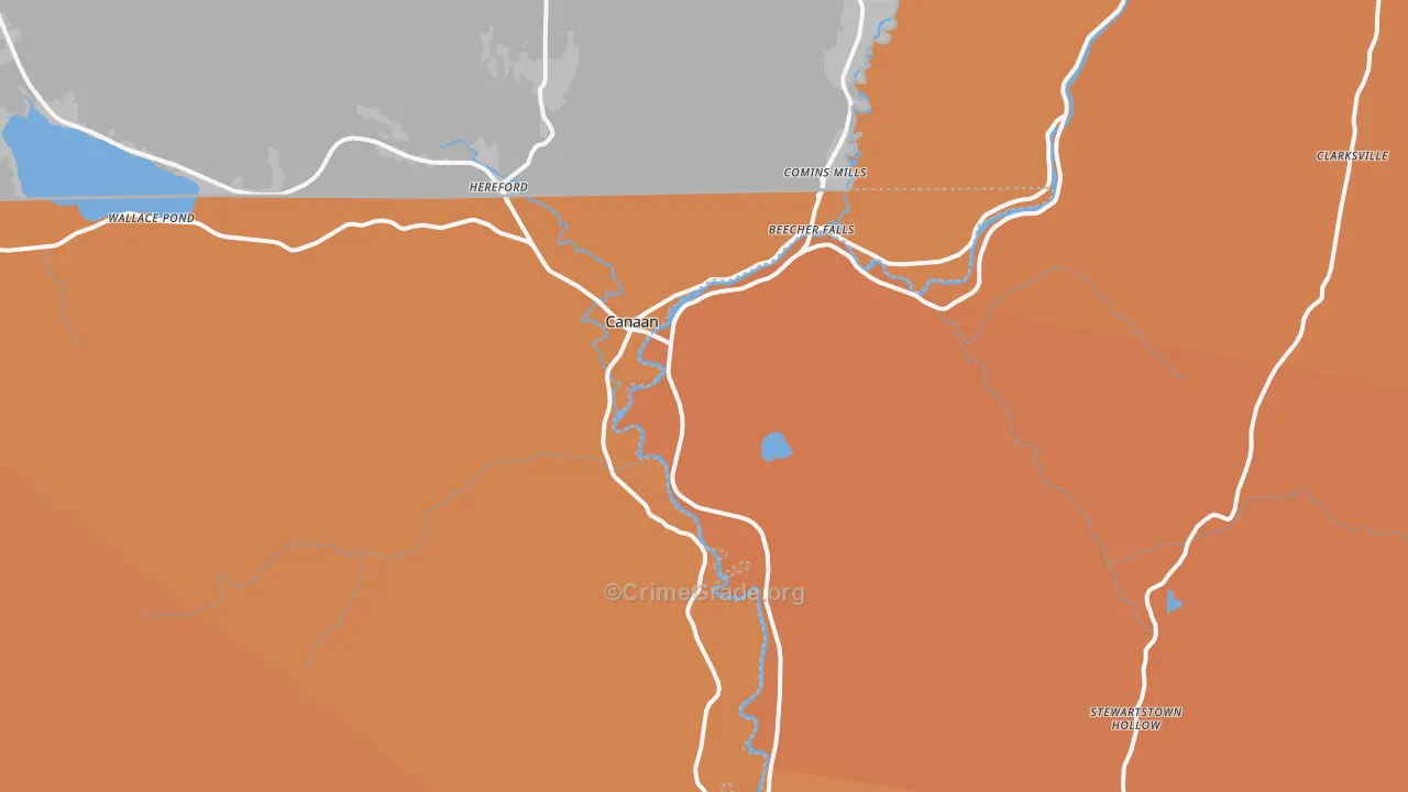 West Stewartstown, NH Map of Drug-Related Crime Rates