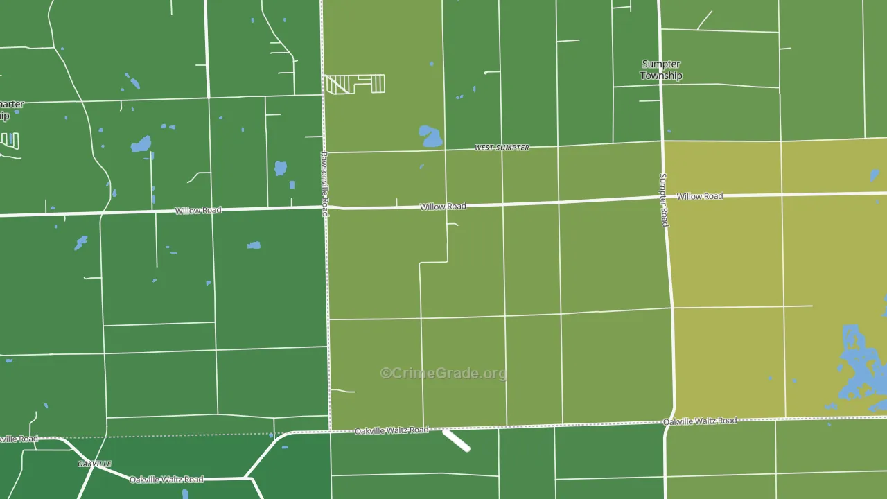 West Sumpter, MI Map of Drug-Related Crime Rates