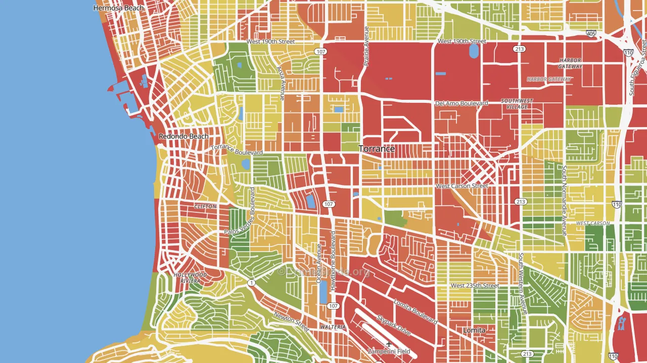West Torrance, Torrance, CA Map of Drug-Related Crime Rates