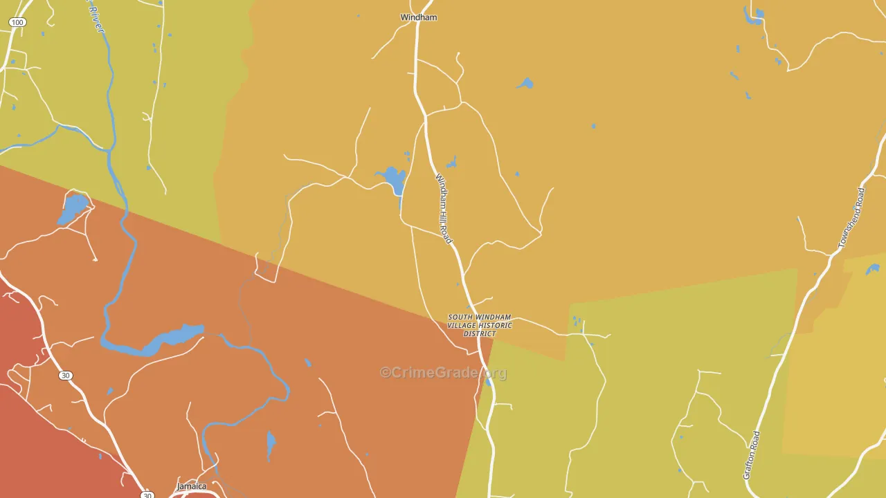 West Townshend, VT Map of Drug-Related Crime Rates