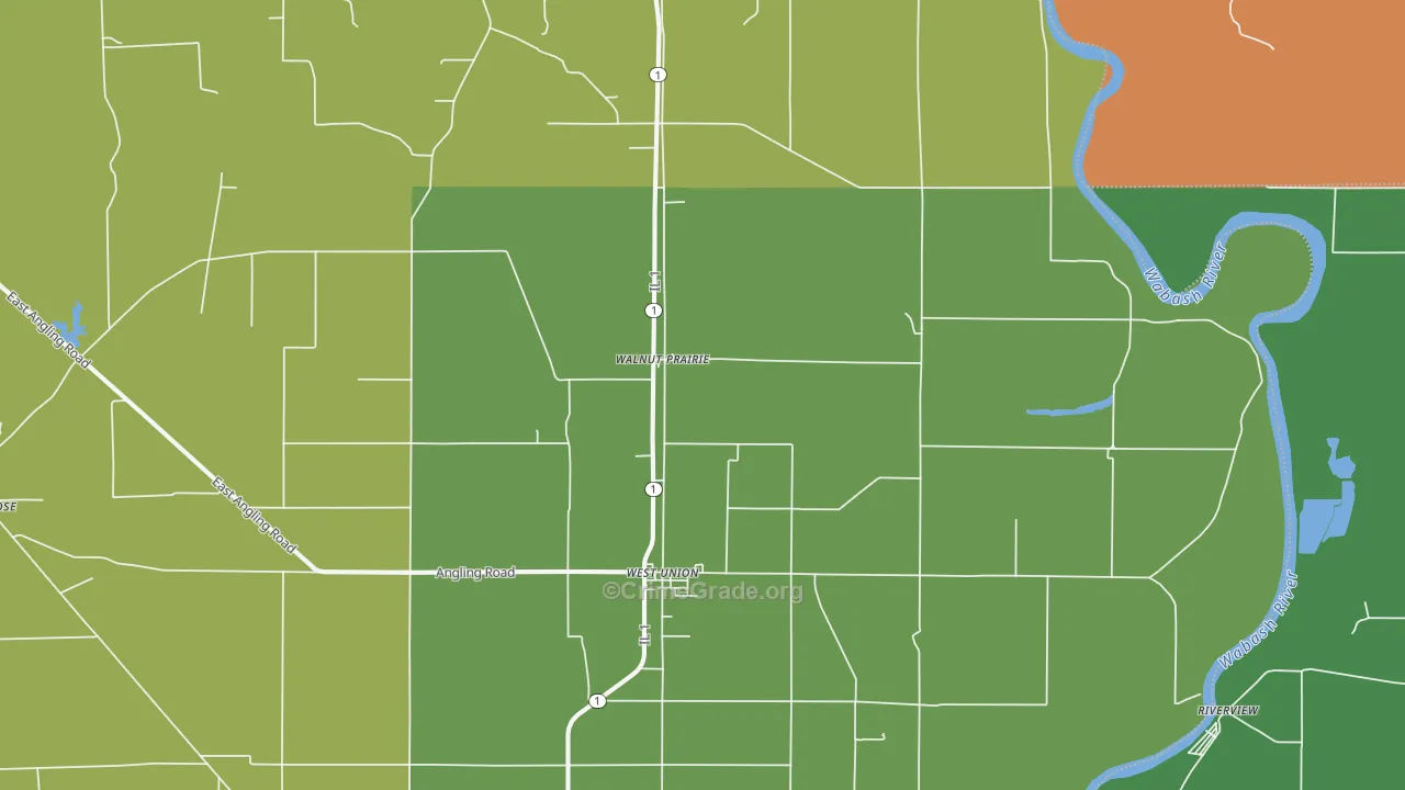 West Union, IL Map of Drug-Related Crime Rates
