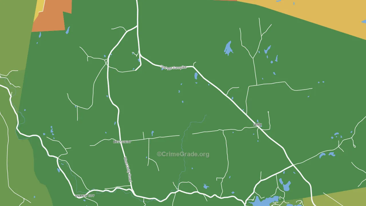 West Unity, NH Map of Drug-Related Crime Rates