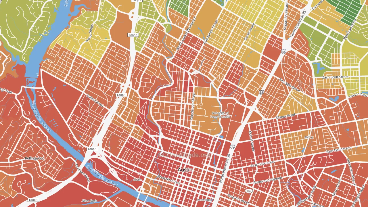 West University Austin, Austin, TX Map of Drug-Related Crime Rates