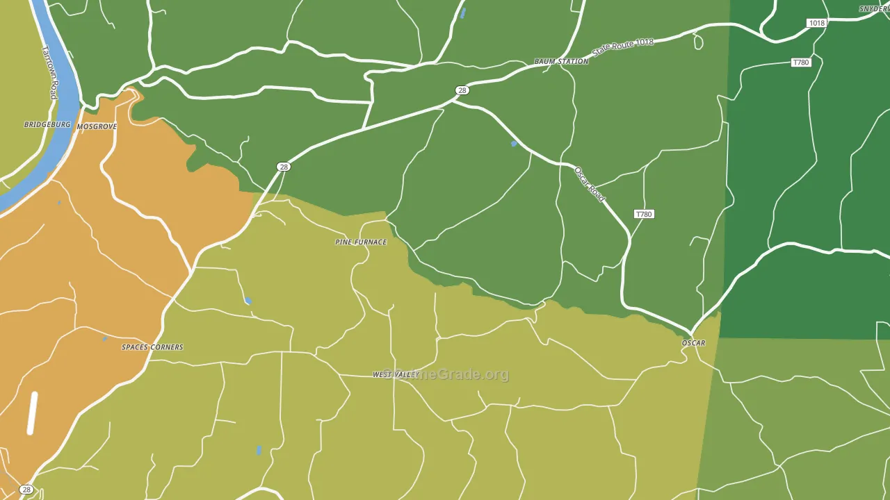 West Valley, PA Map of Drug-Related Crime Rates