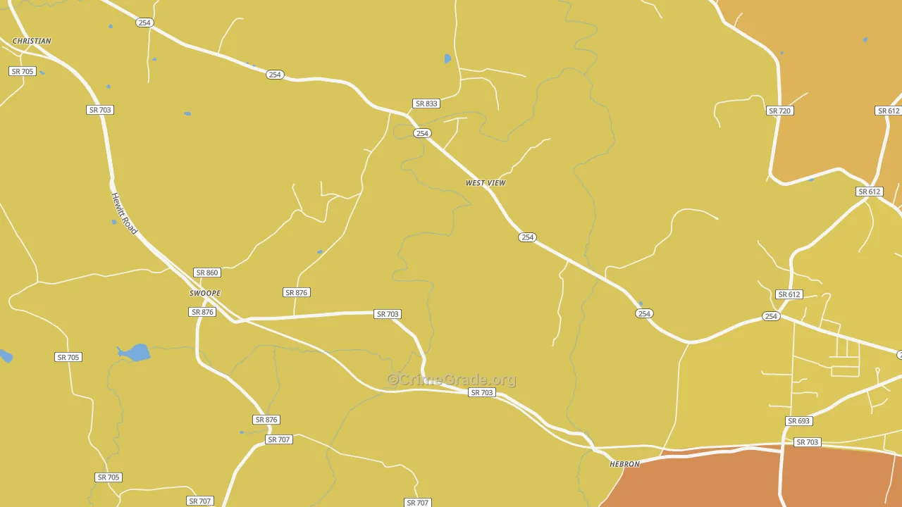 West View, VA Map of Drug-Related Crime Rates