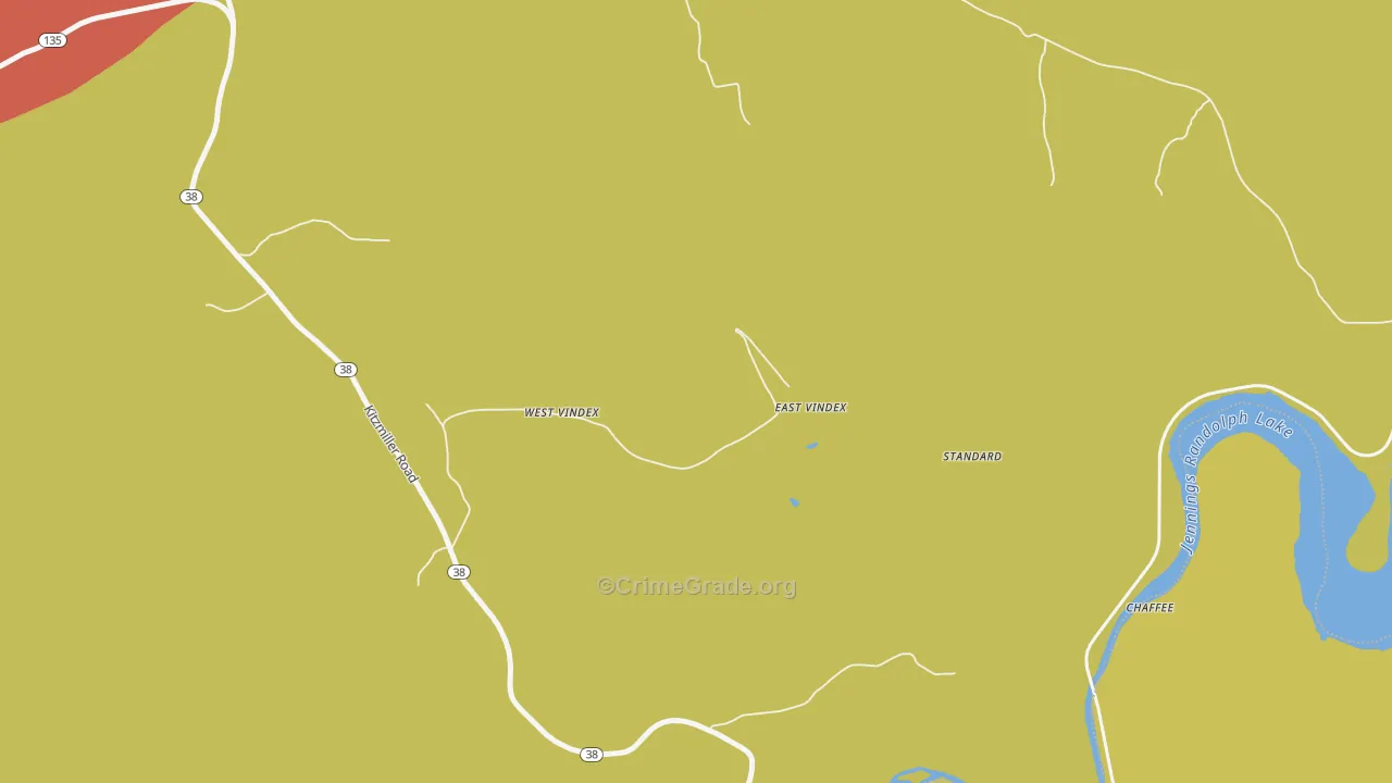 West Vindex, MD Map of Drug-Related Crime Rates