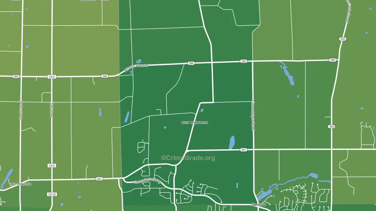 West Walworth, NY Map of Drug-Related Crime Rates