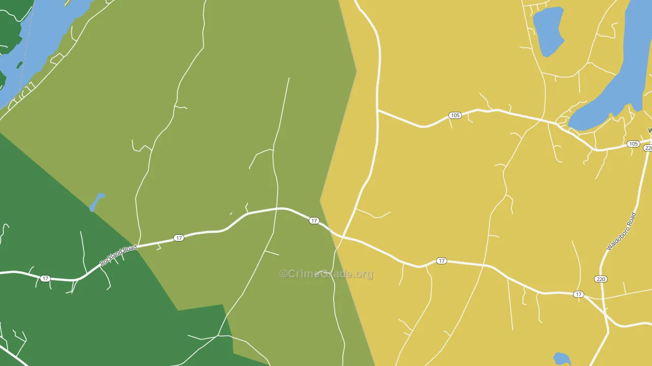 West Washington, ME Map of Drug-Related Crime Rates