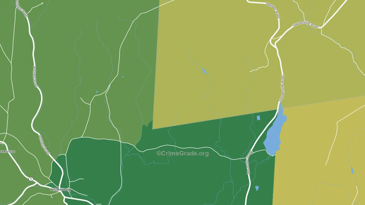 West Whately, MA Map of Drug-Related Crime Rates