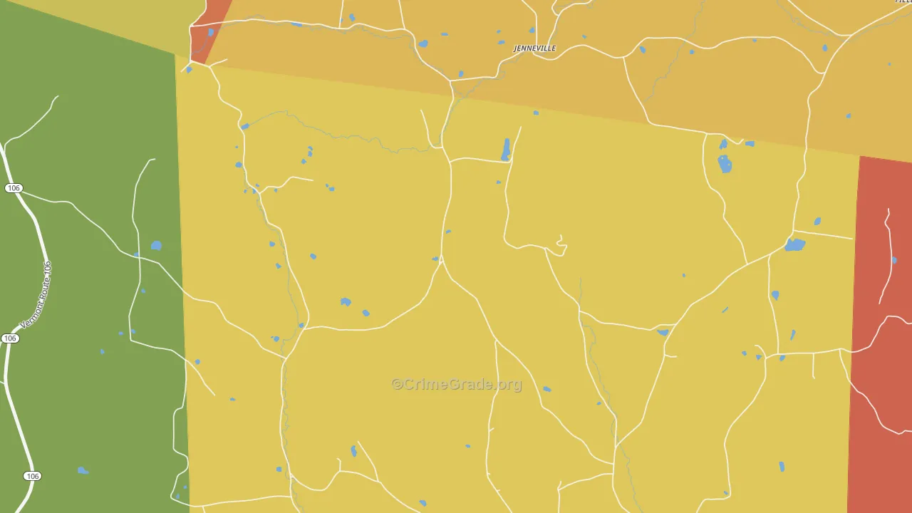 West Windsor, VT Map of Drug-Related Crime Rates