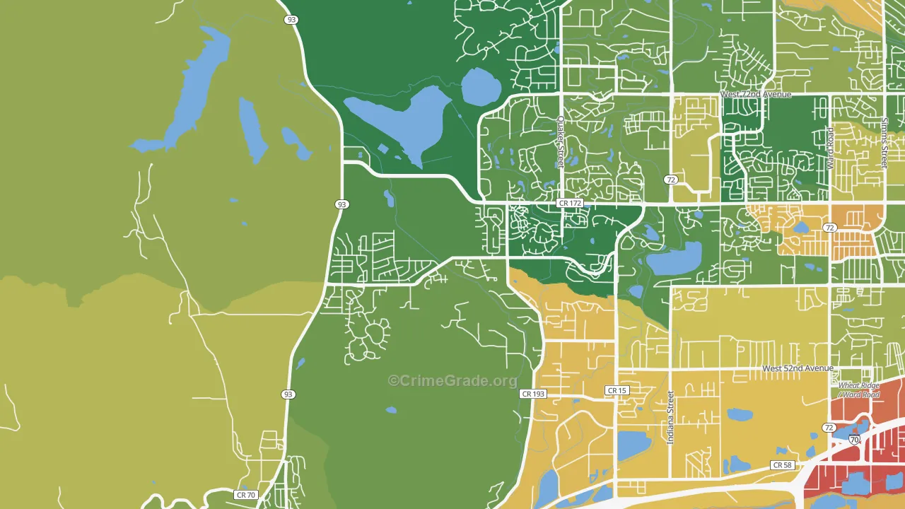 West Woods, Golden, CO Map of Drug-Related Crime Rates