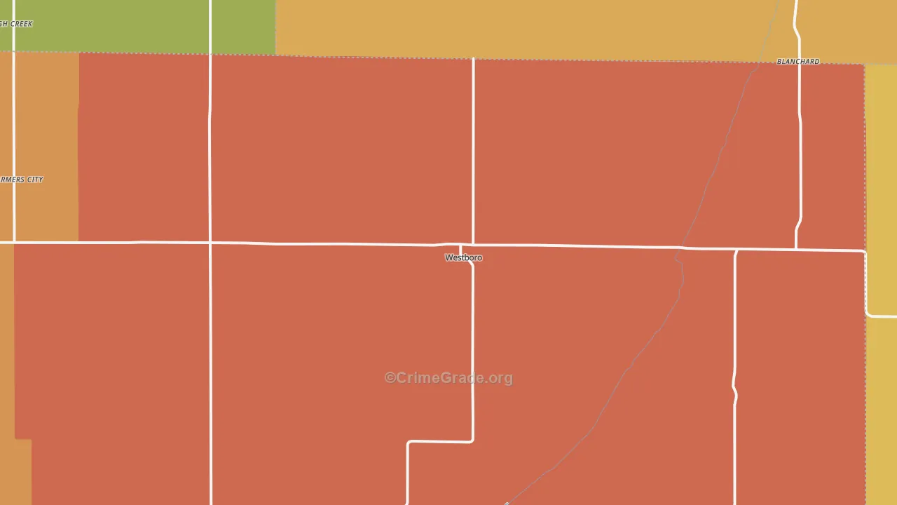 Westboro, MO Map of Drug-Related Crime Rates