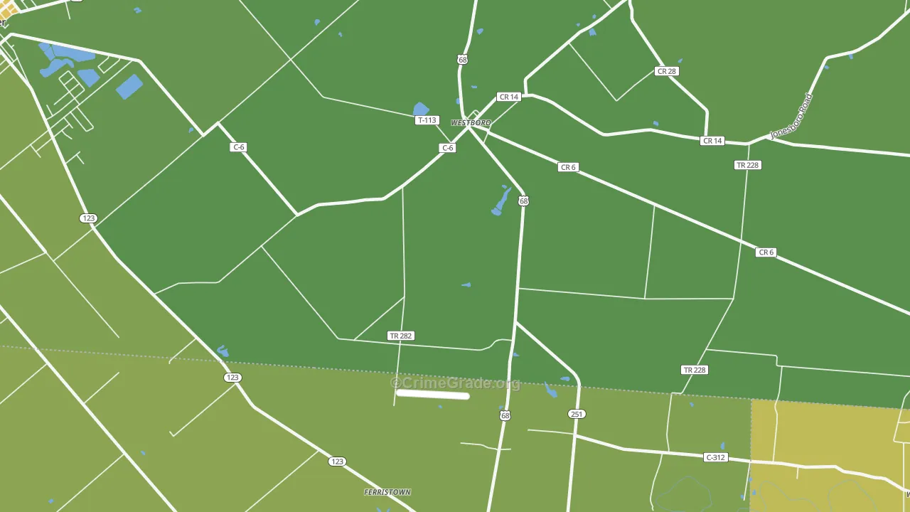 Westboro, OH Map of Drug-Related Crime Rates