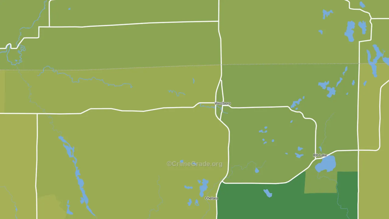 Westboro, WI Map of Drug-Related Crime Rates