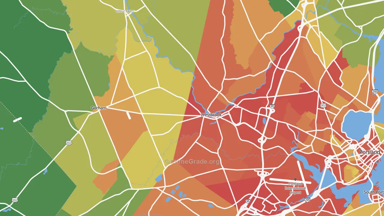 Westbrook, ME Map of Drug-Related Crime Rates