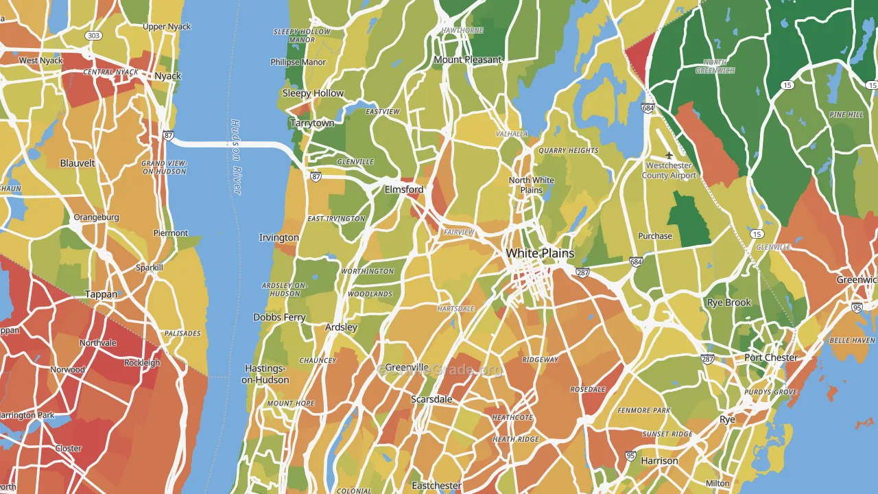 Westchester County, NY Map of Drug-Related Crime Rates