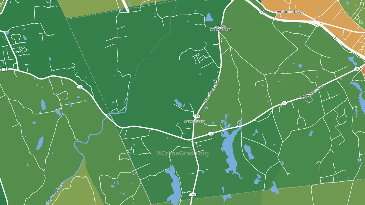 Westchester, CT Map of Drug-Related Crime Rates