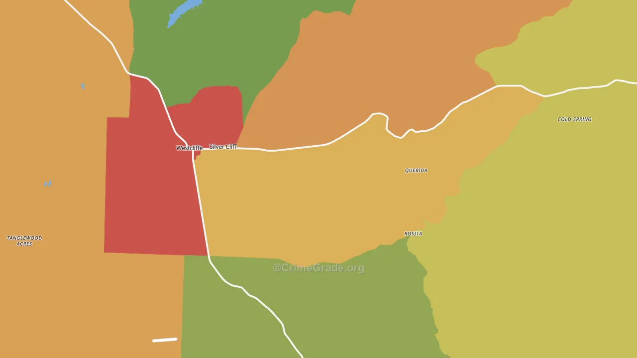 Westcliffe, CO Map of Drug-Related Crime Rates