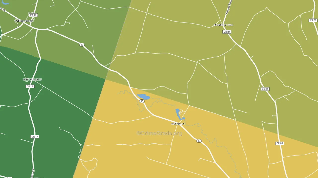 Westdale, NY Map of Drug-Related Crime Rates