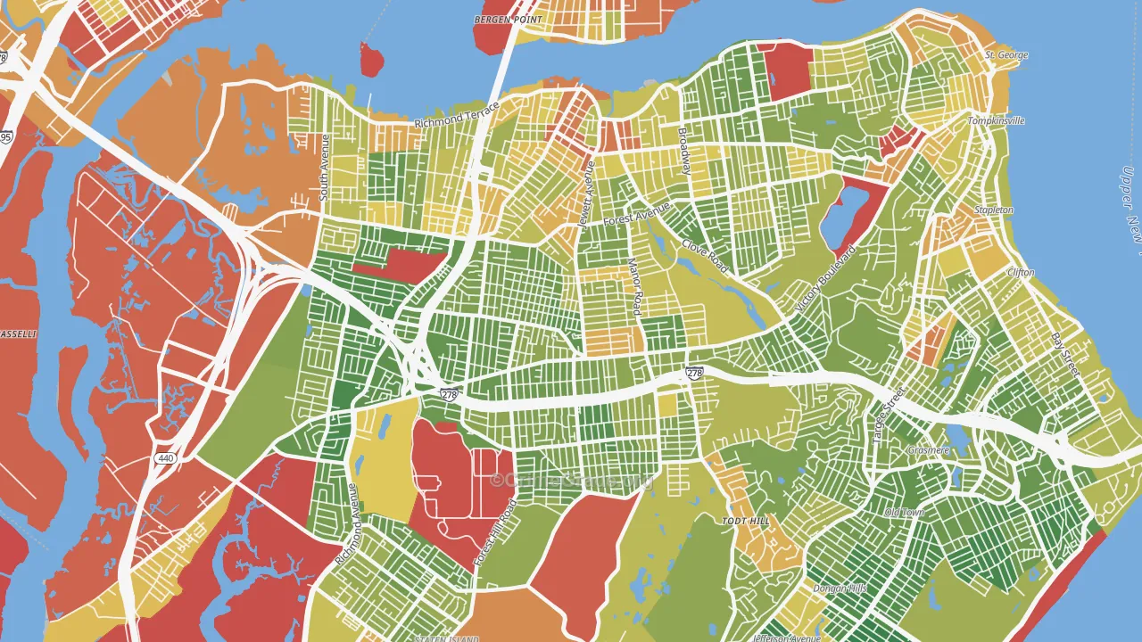 Westerleigh-Castleton, Staten Island, NY Map of Drug-Related Crime Rates