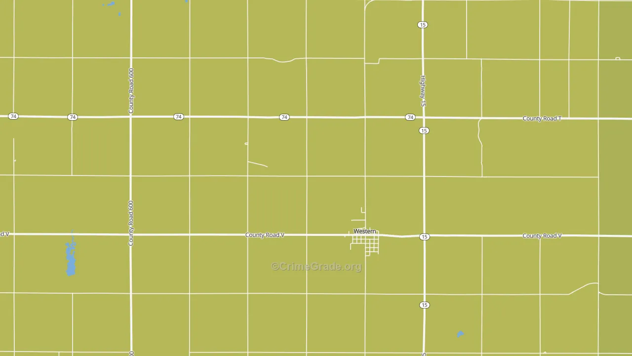 Western, NE Map of Drug-Related Crime Rates