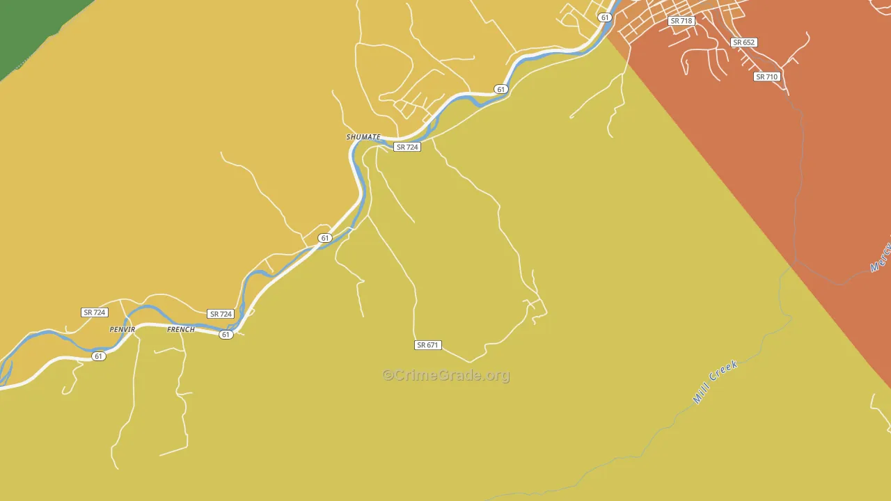 Western, VA Map of Drug-Related Crime Rates