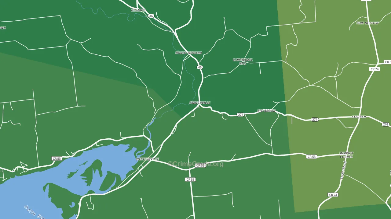 Westernville, NY Map of Drug-Related Crime Rates