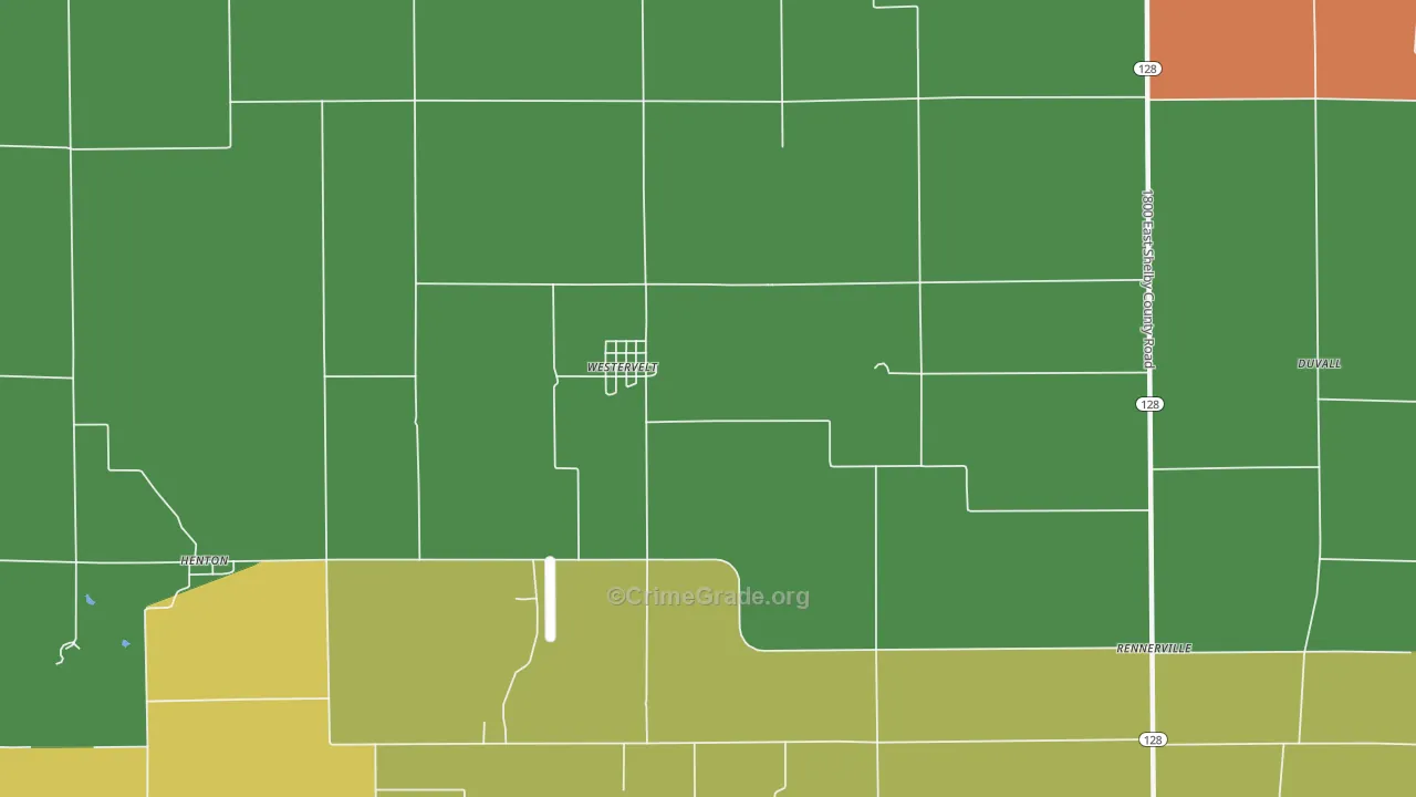 Westervelt, IL Map of Drug-Related Crime Rates