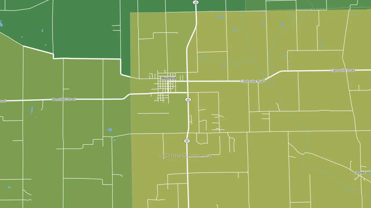 Westfield, IL Map of Drug-Related Crime Rates
