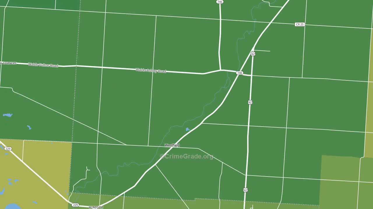 Westfield, OH Map of Drug-Related Crime Rates