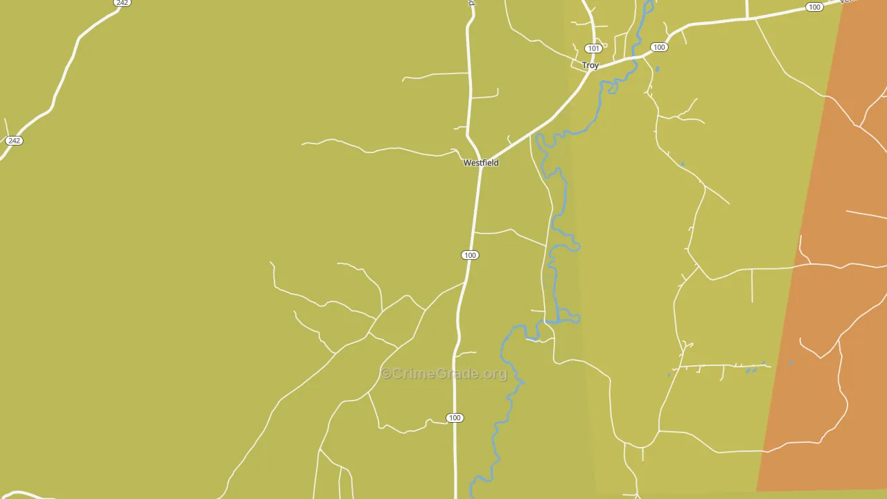 Westfield, VT Map of Drug-Related Crime Rates