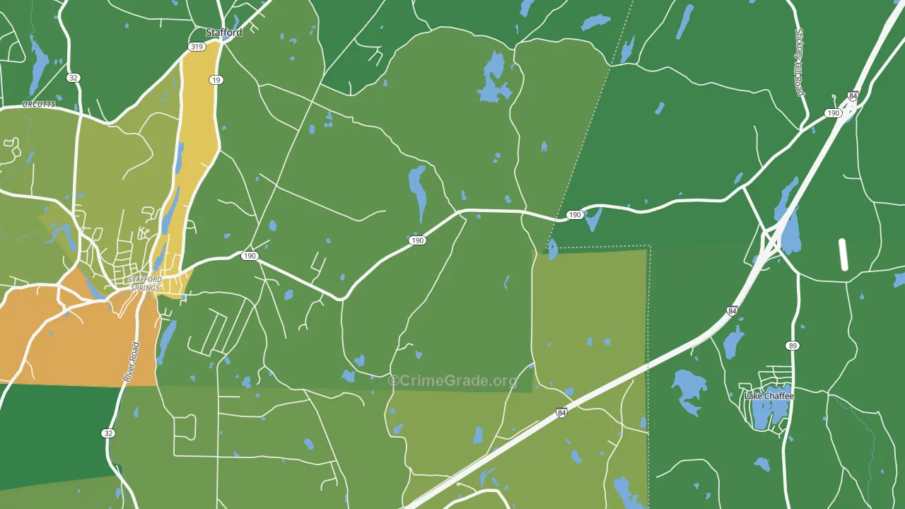 Westford, CT Map of Drug-Related Crime Rates