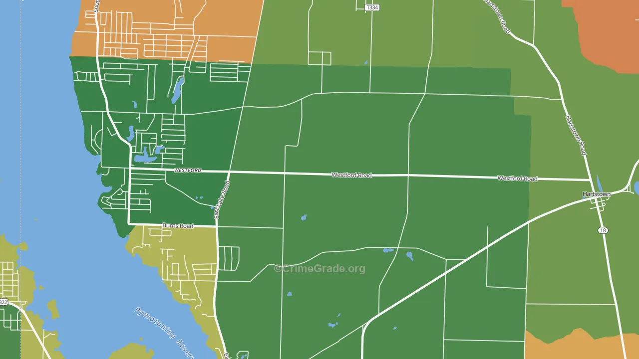 Westford, PA Map of Drug-Related Crime Rates