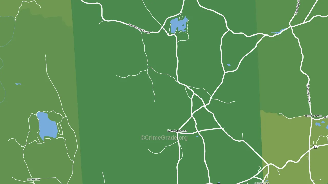 Westhampton, MA Map of Drug-Related Crime Rates
