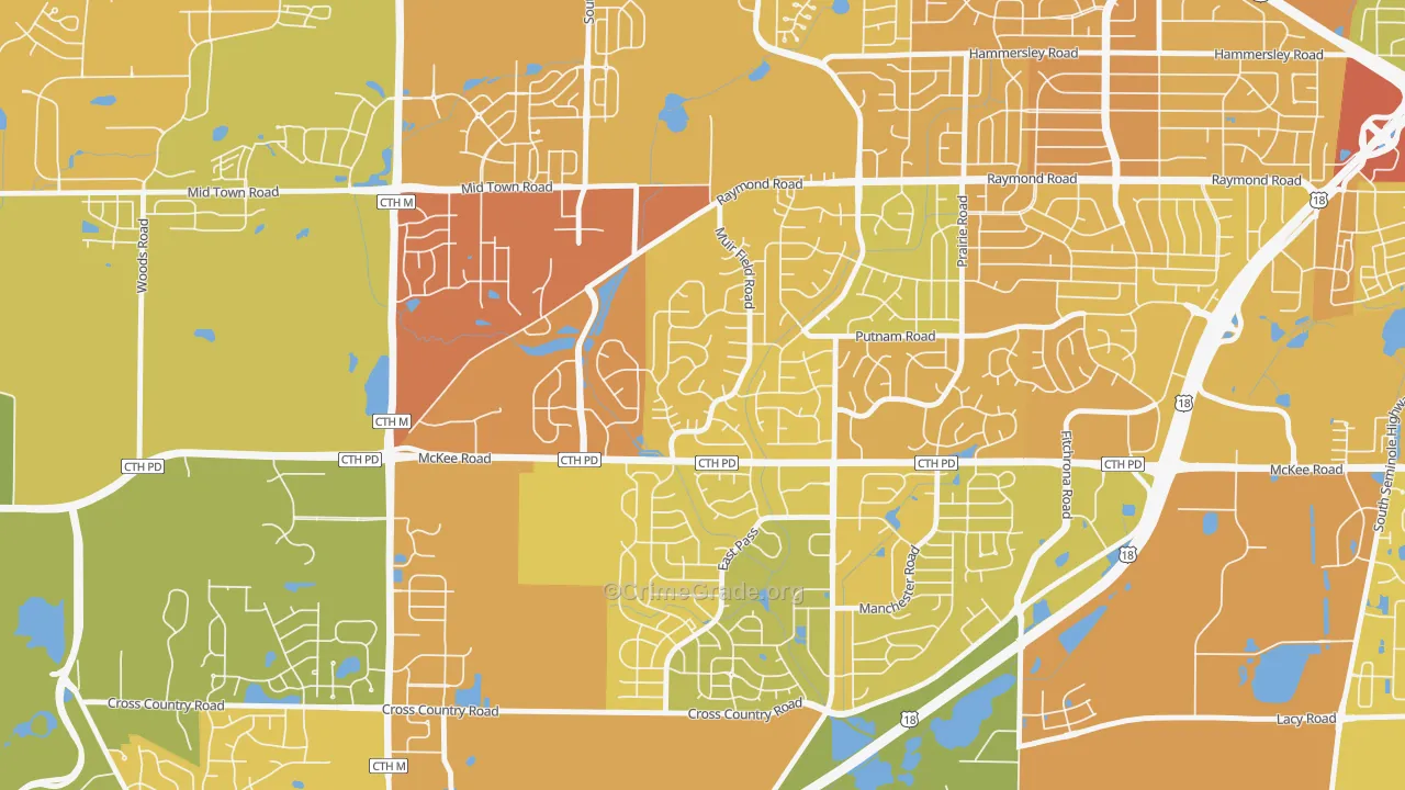 Westhaven Trails, Madison, WI Map of Drug-Related Crime Rates