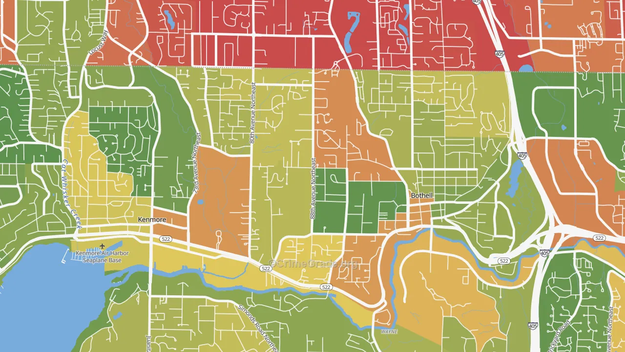 Westhill, Bothell, WA Map of Drug-Related Crime Rates