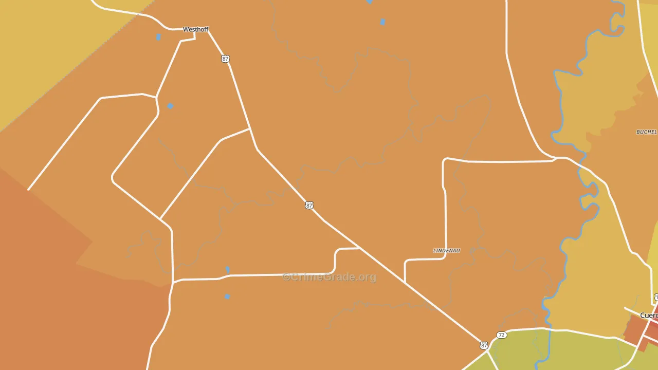 Westhoff, TX Map of Drug-Related Crime Rates