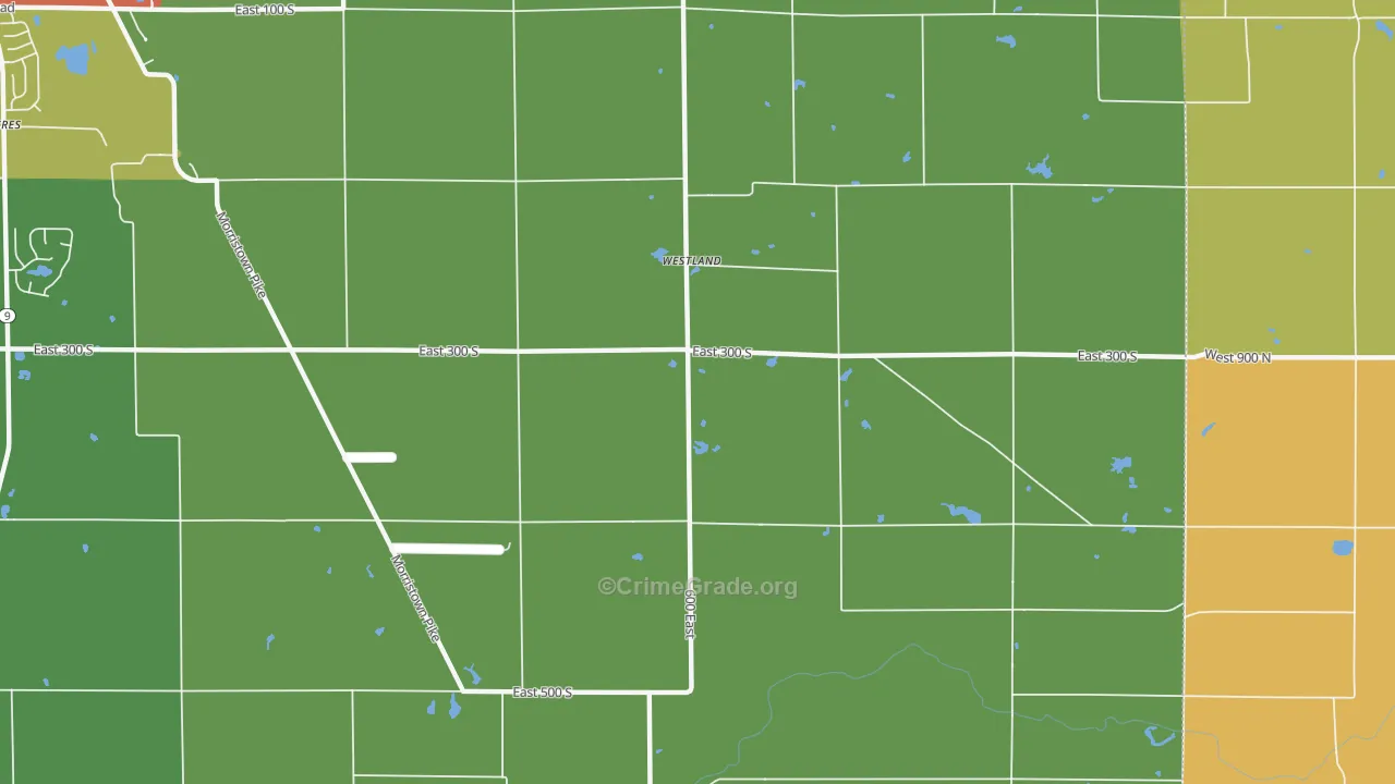 Westland, IN Map of Drug-Related Crime Rates