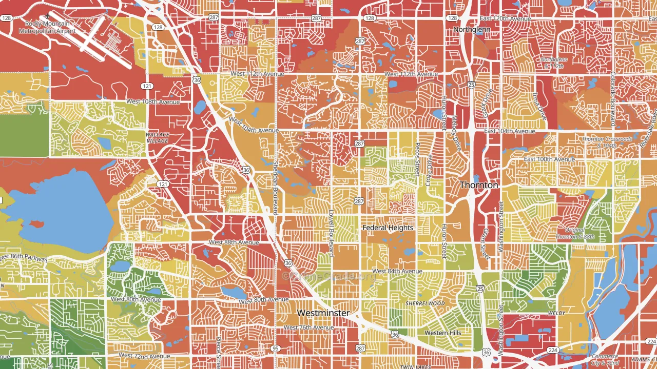 Westminster, CO Map of Drug-Related Crime Rates