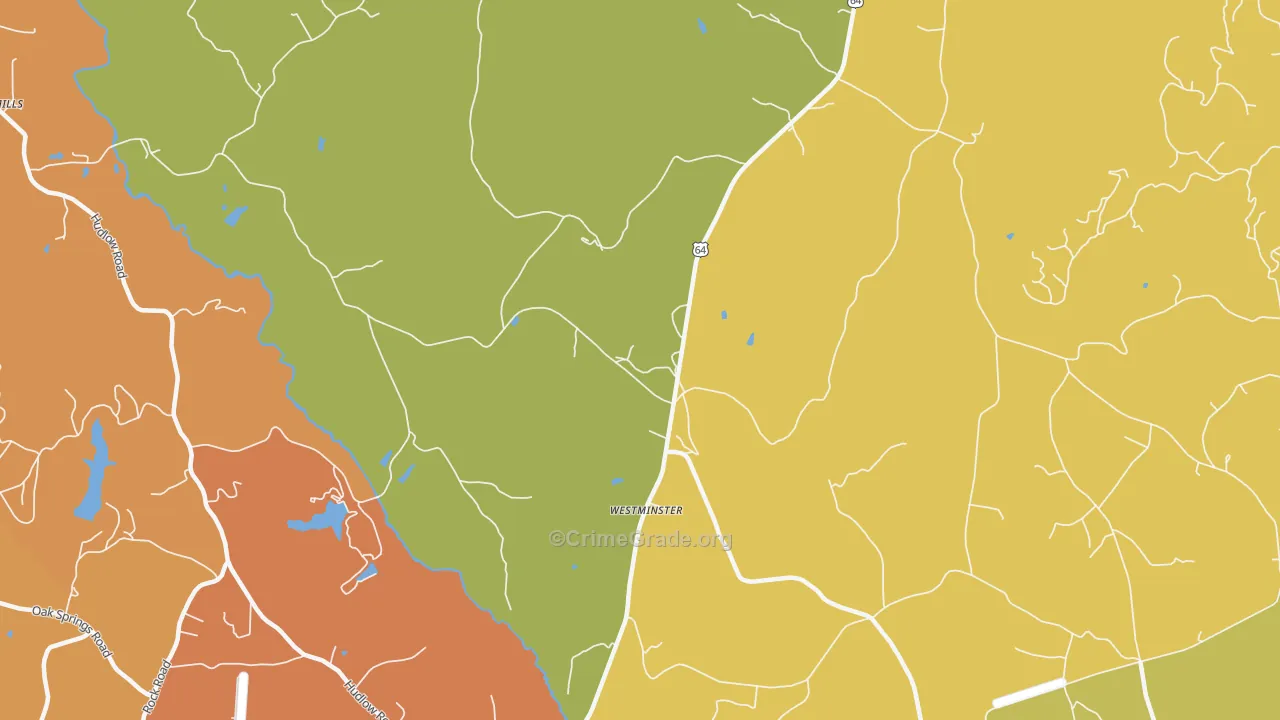 Westminster, NC Map of Drug-Related Crime Rates