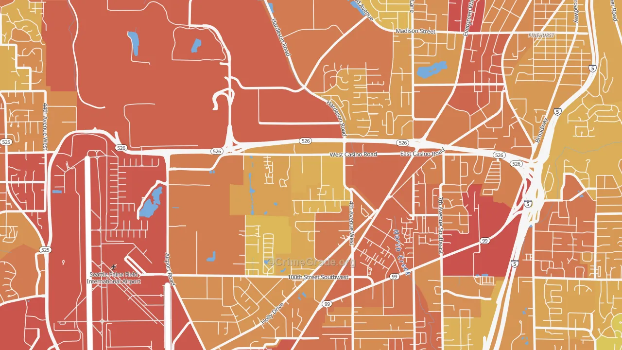 Westmont, Everett, WA Map of Drug-Related Crime Rates