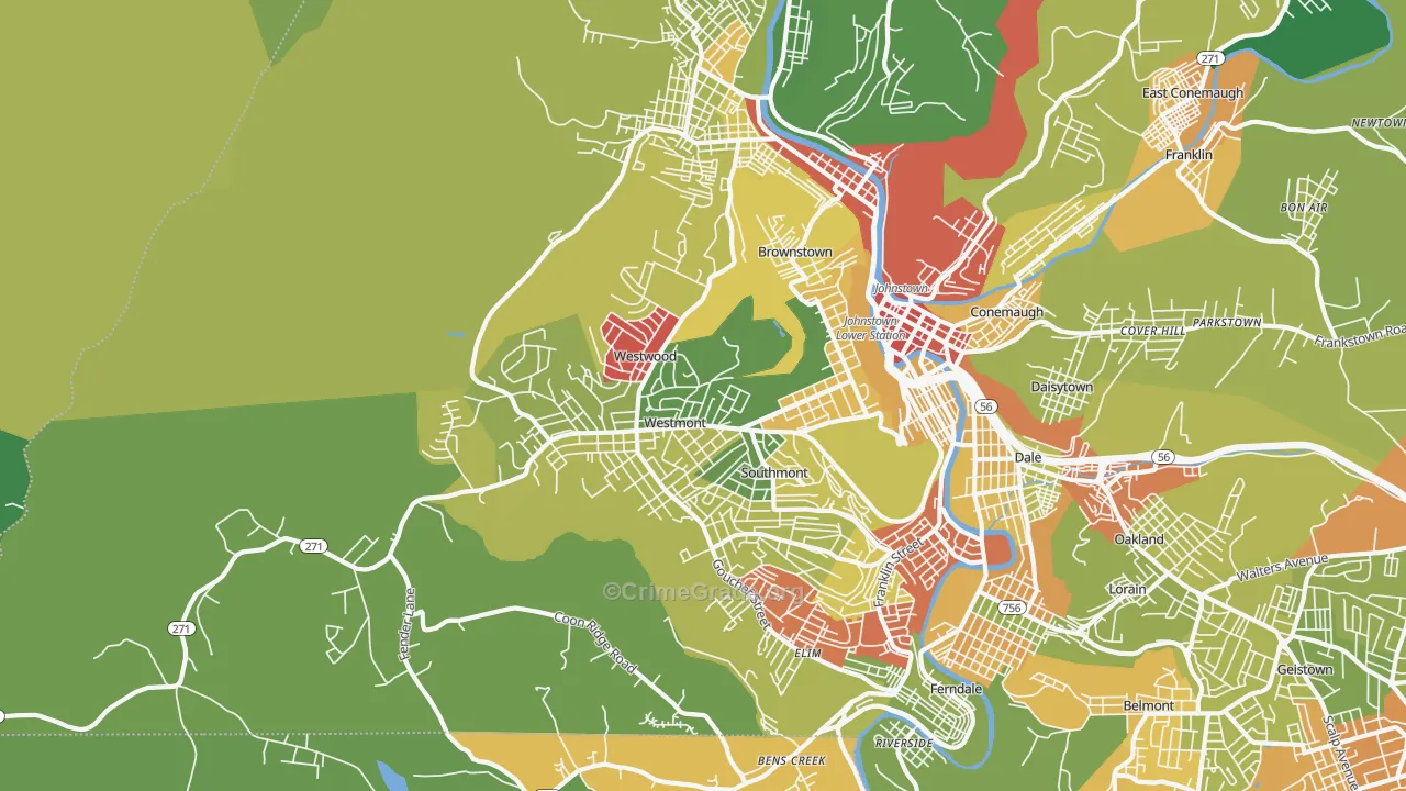 Westmont, PA Map of Drug-Related Crime Rates