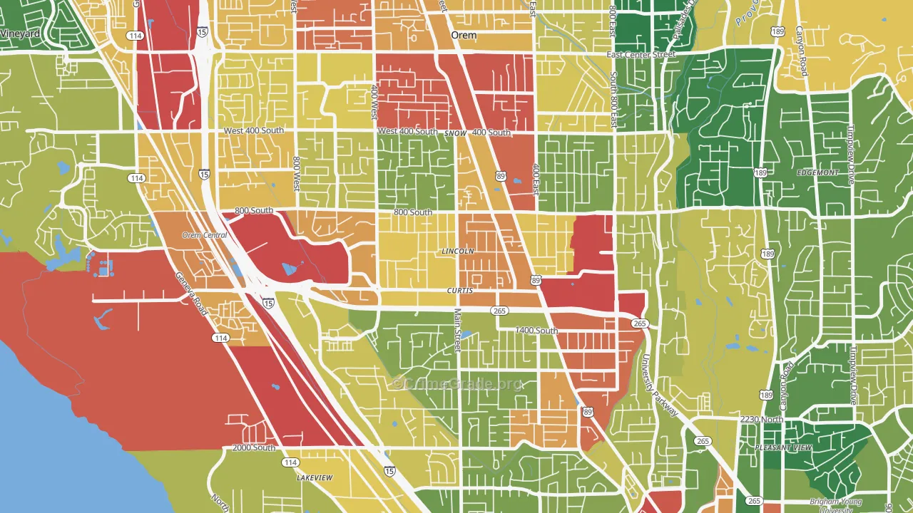 Westmore, Orem, UT Map of Drug-Related Crime Rates