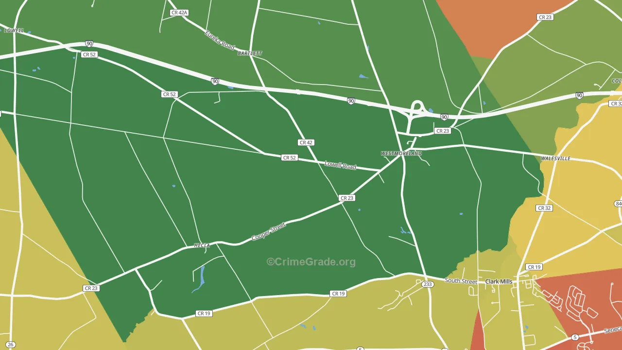 Westmoreland, NY Map of Drug-Related Crime Rates