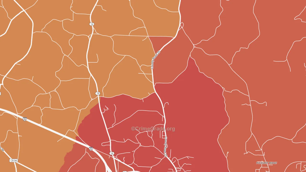 Weston, AL Map of Drug-Related Crime Rates