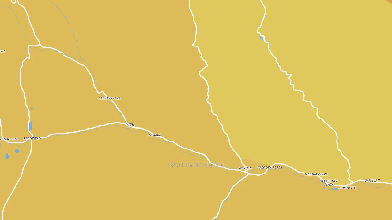 Weston, CO Map of Drug-Related Crime Rates