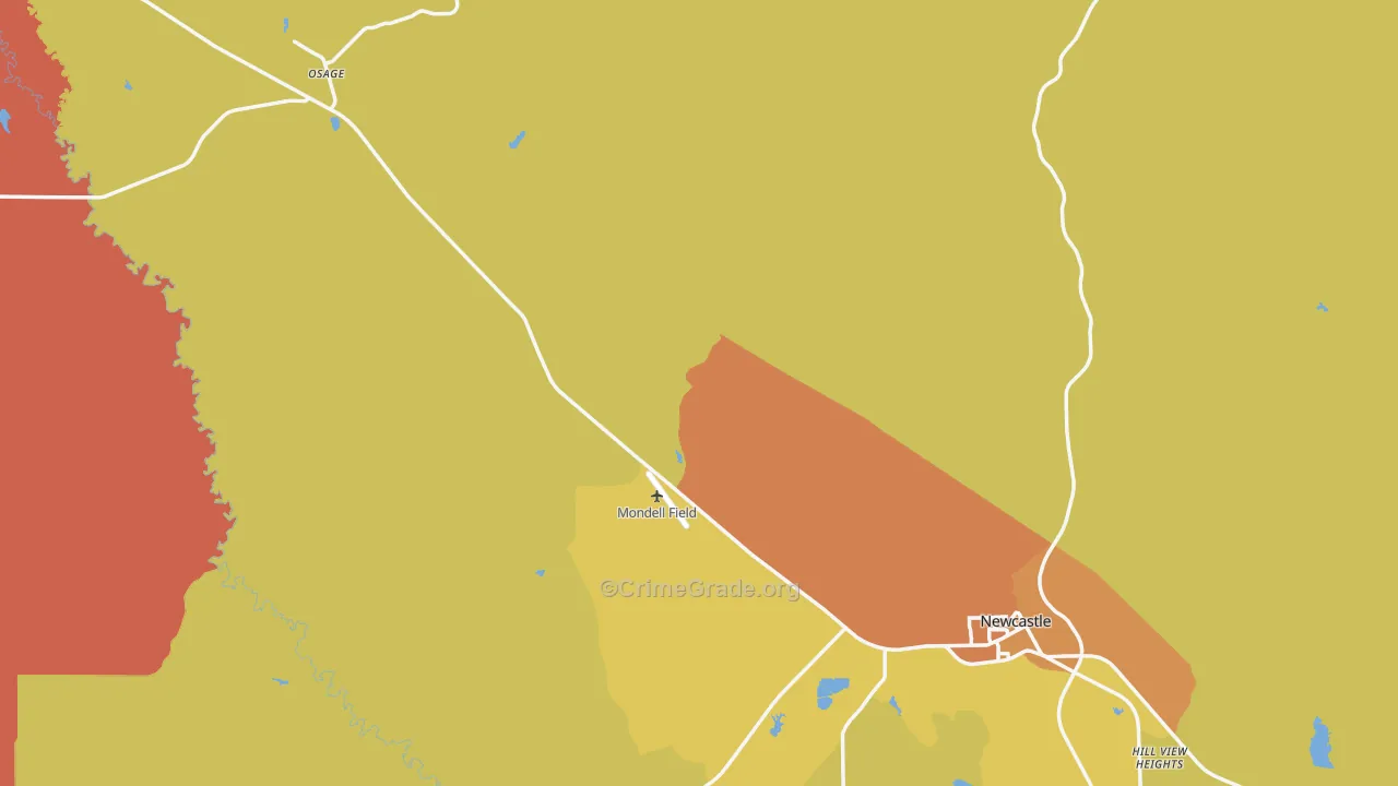 Weston County, WY Map of Drug-Related Crime Rates