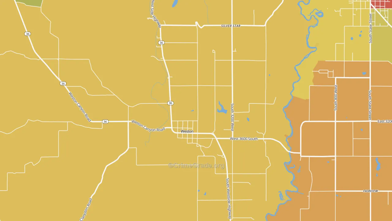 Weston, ID Map of Drug-Related Crime Rates